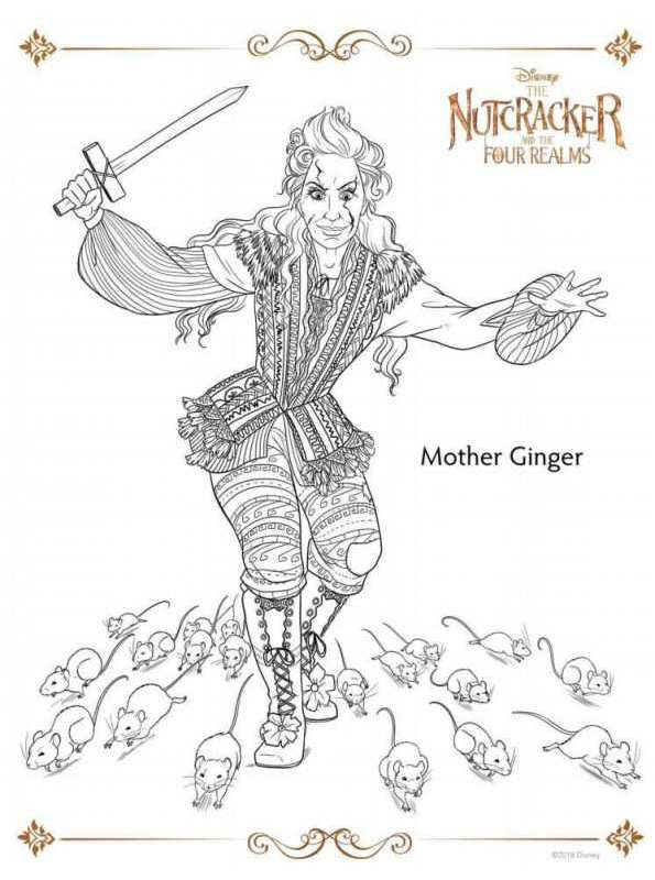 Print Mother Ginger kleurplaat